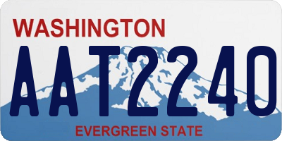 WA license plate AAT2240
