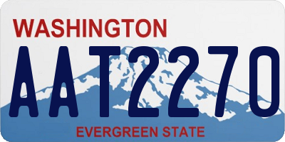 WA license plate AAT2270