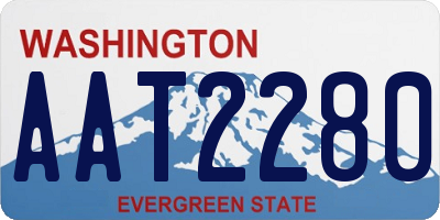 WA license plate AAT2280