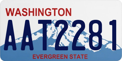 WA license plate AAT2281