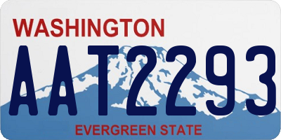 WA license plate AAT2293