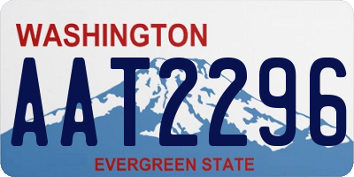 WA license plate AAT2296