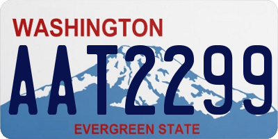 WA license plate AAT2299