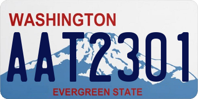 WA license plate AAT2301