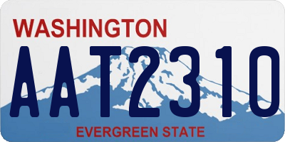 WA license plate AAT2310