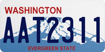 WA license plate AAT2311