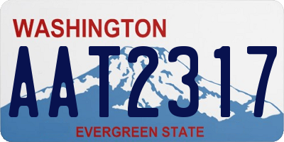 WA license plate AAT2317