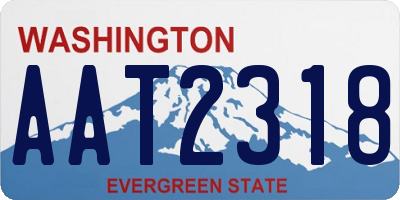 WA license plate AAT2318
