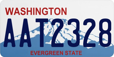 WA license plate AAT2328