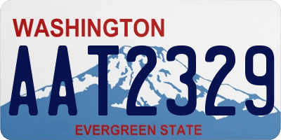 WA license plate AAT2329