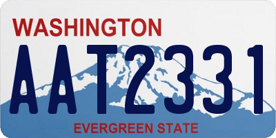 WA license plate AAT2331