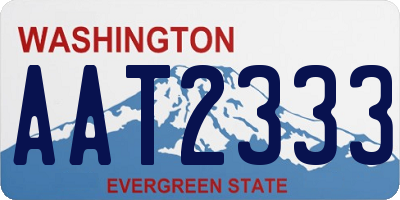 WA license plate AAT2333