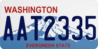 WA license plate AAT2335