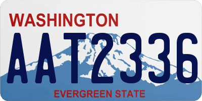 WA license plate AAT2336