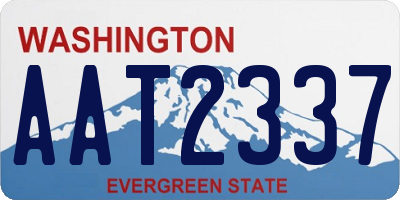 WA license plate AAT2337
