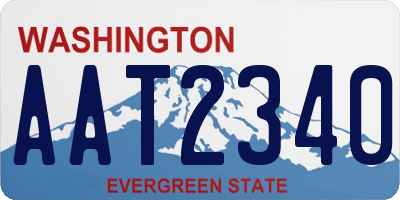 WA license plate AAT2340