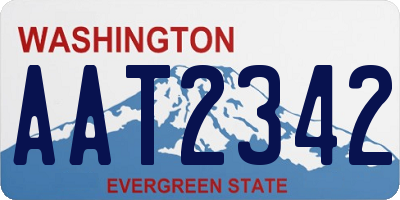 WA license plate AAT2342