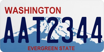 WA license plate AAT2344