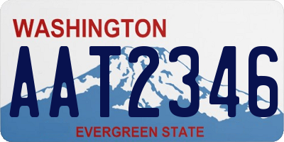 WA license plate AAT2346