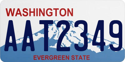 WA license plate AAT2349