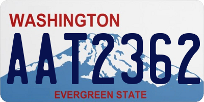 WA license plate AAT2362