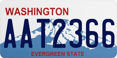 WA license plate AAT2366