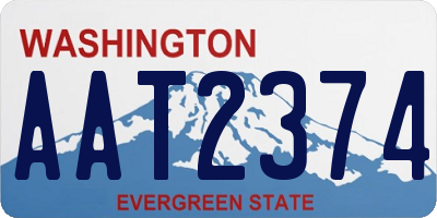 WA license plate AAT2374