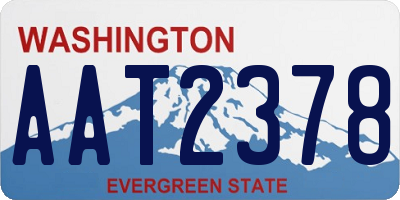WA license plate AAT2378