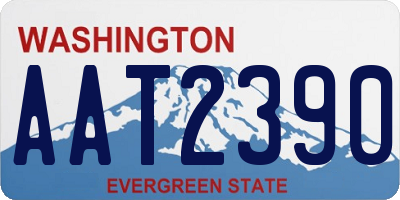 WA license plate AAT2390