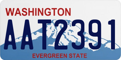 WA license plate AAT2391