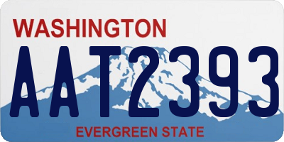 WA license plate AAT2393