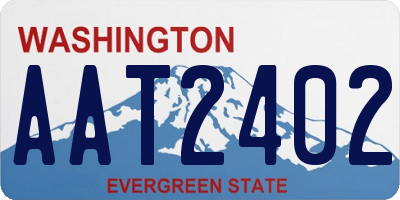 WA license plate AAT2402