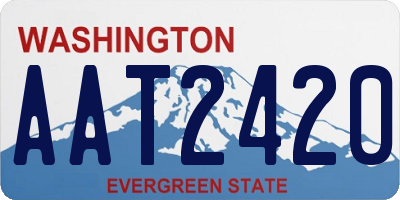 WA license plate AAT2420