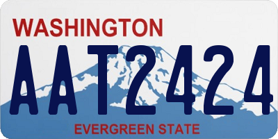 WA license plate AAT2424
