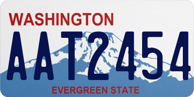 WA license plate AAT2454