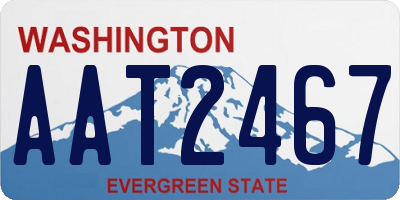 WA license plate AAT2467