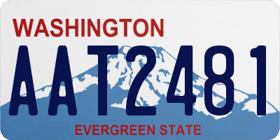 WA license plate AAT2481
