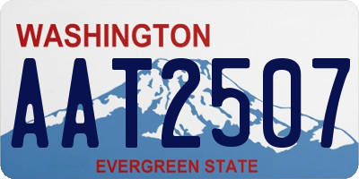 WA license plate AAT2507