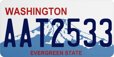 WA license plate AAT2533