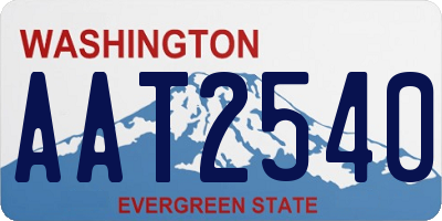WA license plate AAT2540