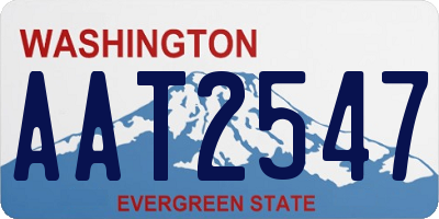 WA license plate AAT2547
