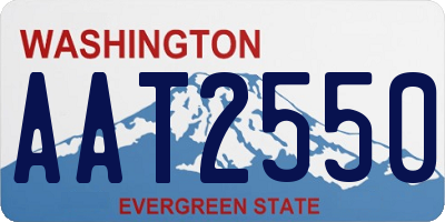 WA license plate AAT2550