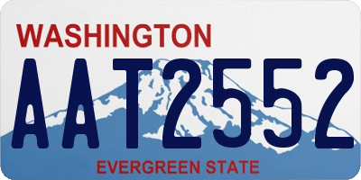WA license plate AAT2552