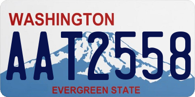WA license plate AAT2558
