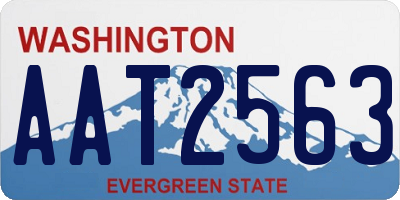 WA license plate AAT2563