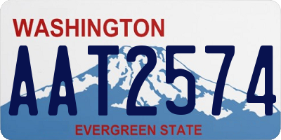 WA license plate AAT2574