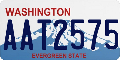 WA license plate AAT2575