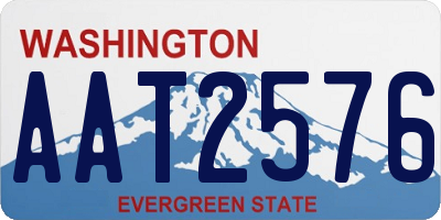 WA license plate AAT2576