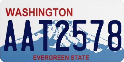 WA license plate AAT2578