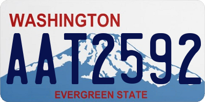 WA license plate AAT2592